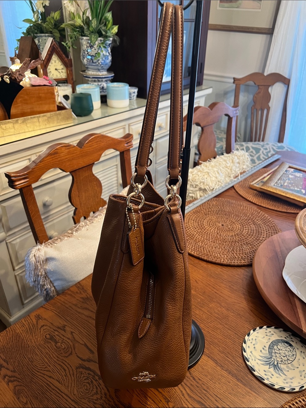 Coach Madison Phoebe Leather Hobo Shoulder Bag EEEUC